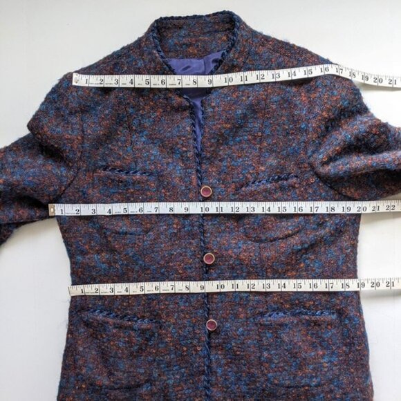 Vintage Curly Wool Classic Skirt Suit Tag 16 Waist 30" Chest 40" Union Label - Picture 4 of 13